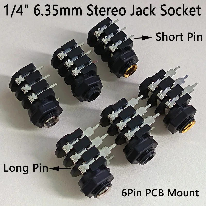 Audio Music Mixer - Conector Fêmea TRS Estéreo de 6,35mm