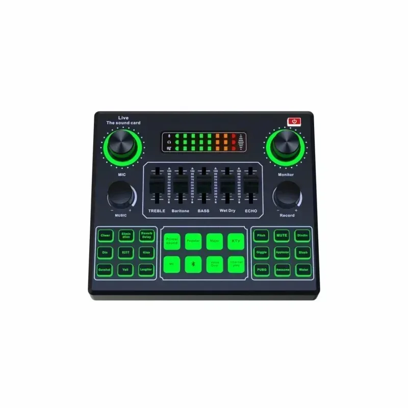 Audio Music Mixer - V9sj misturador de áudio externo placa