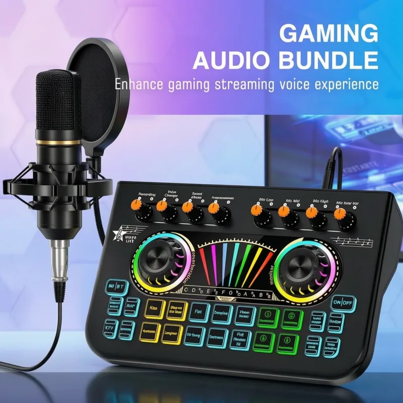 Audio Music Youtube - Kit de Microfone para Podcast Tenlamp