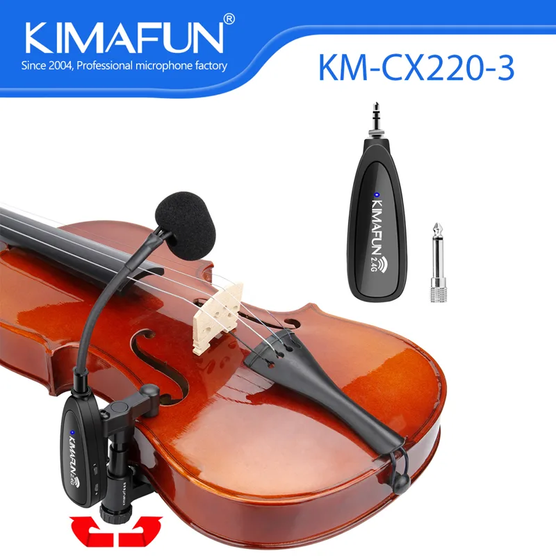 Audio Music Youtube - KIMAFUN 2.4G Instrumento Musical Microfone Sem