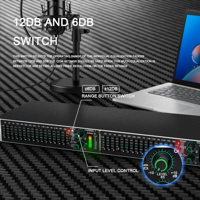 Equalizador Gráfico Dual de 15 - Audio Music Mixer avaliação e preço
