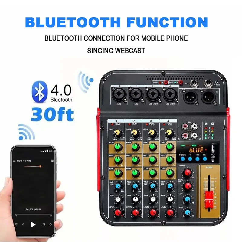 Mixer de áudio com Bluetooth e - Audio Music Mixer avaliação e preço