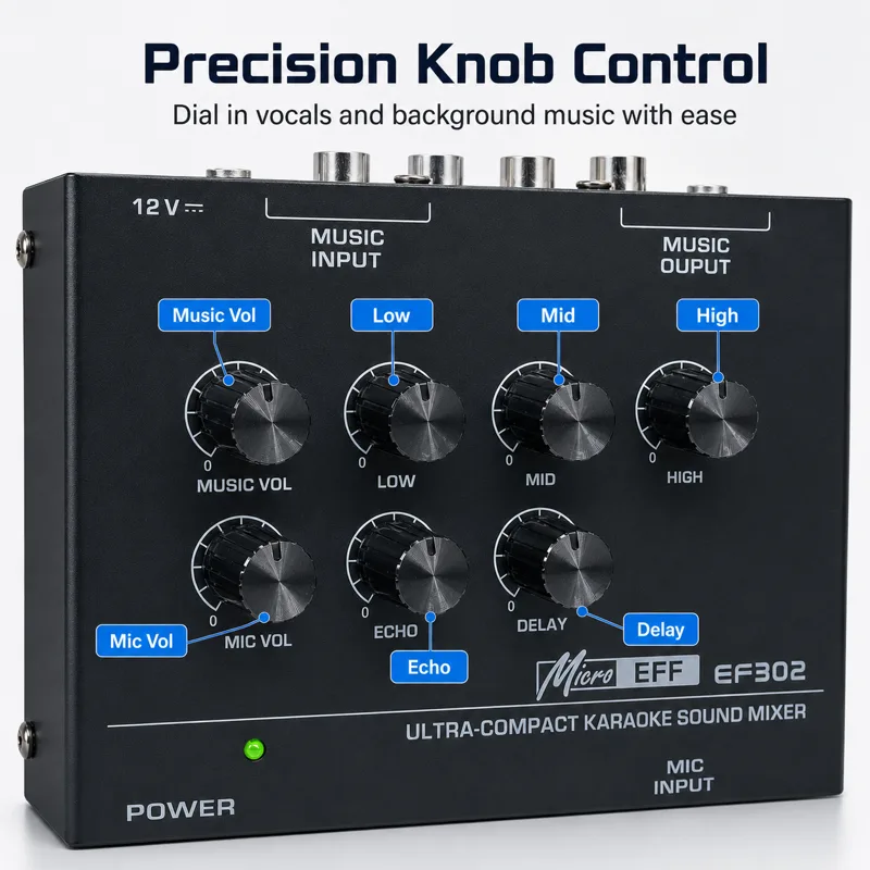 Mini Mixer de Áudio para Karao - Audio Music Mixer avaliação e preço