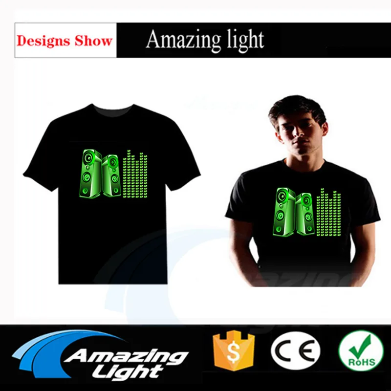 Equalizador el camiseta de led - Audio Music Mixer avaliação e preço