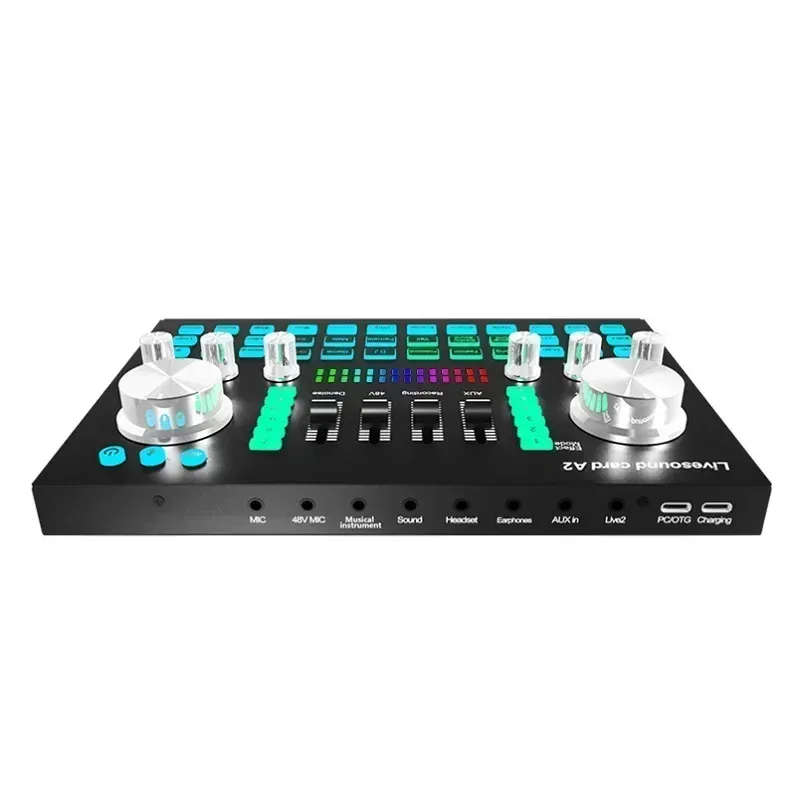 A2 placa de som ao vivo placa  - Audio Music Mixer avaliação e preço