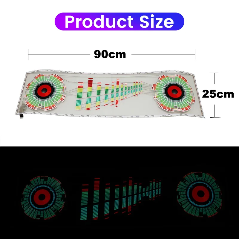 Pára-brisa do carro led equali - Audio Music Mixer avaliação e preço