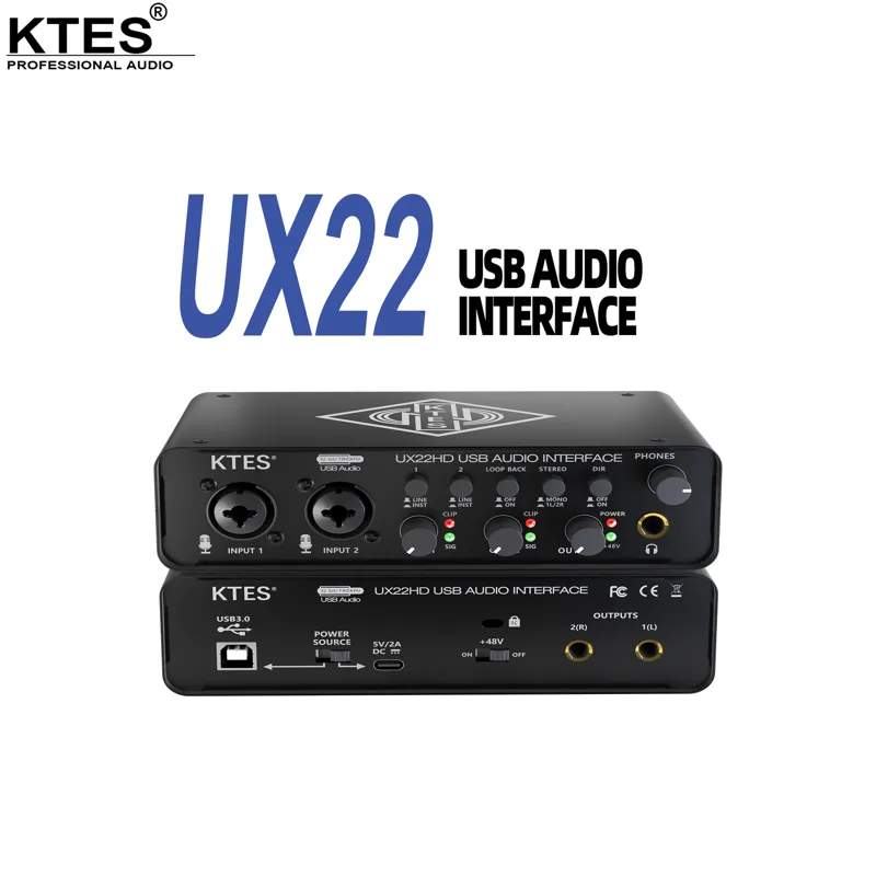 Interface de Áudio UX22 192kHz - Audio Music Youtube avaliação e preço