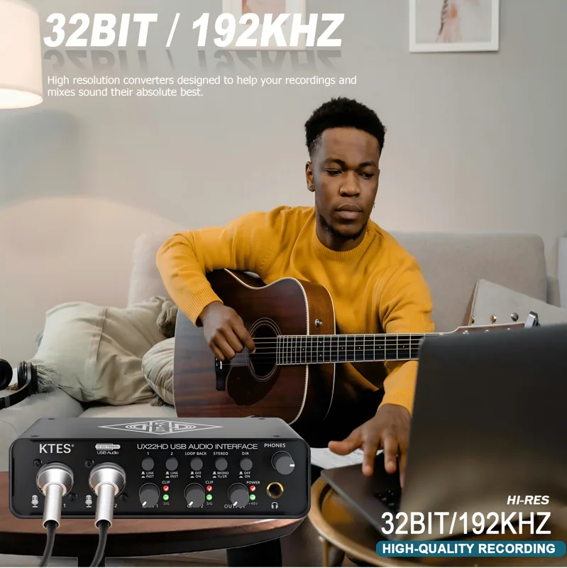 Interface de Áudio UX22 192kHz - Audio Music Youtube avaliação e preço