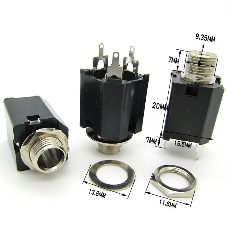 ‌ 5 peças 6.35mm (1/4 